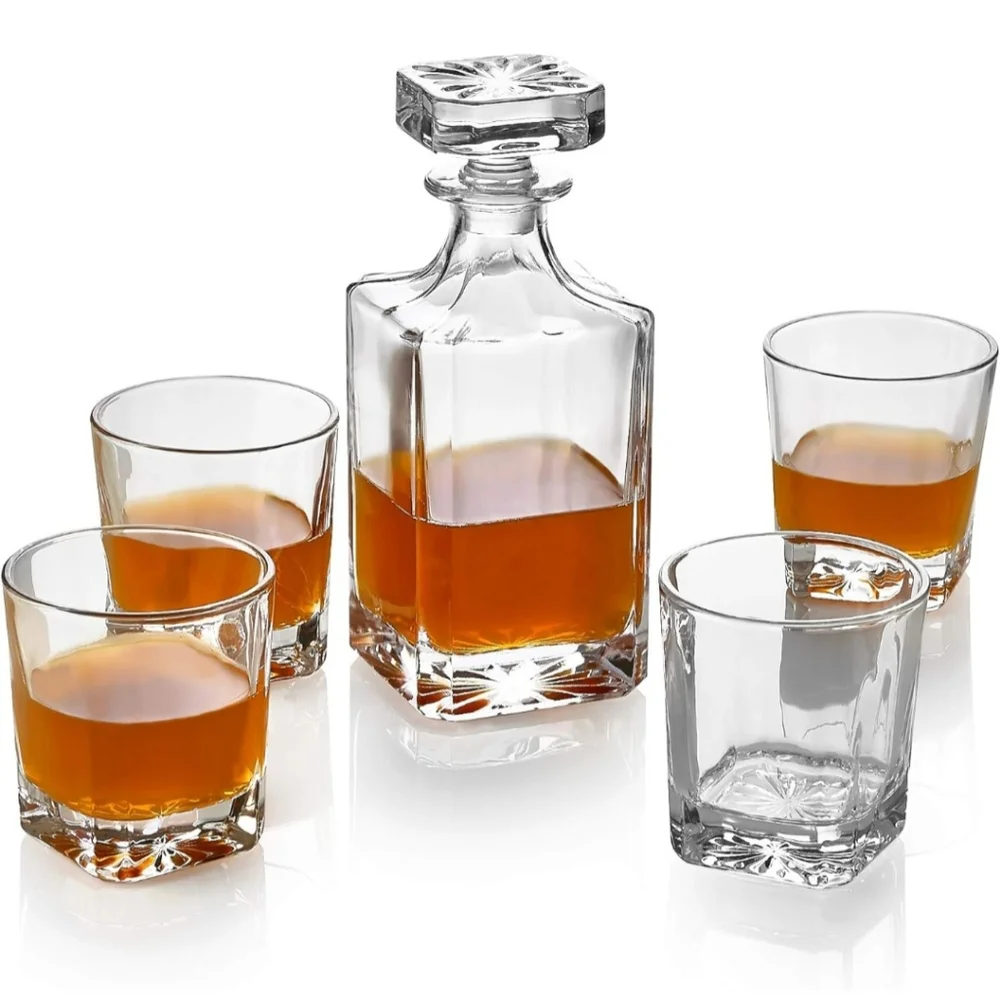 Circleware Royal Whiskey Decanter‎ Set of 6pc 26oz
